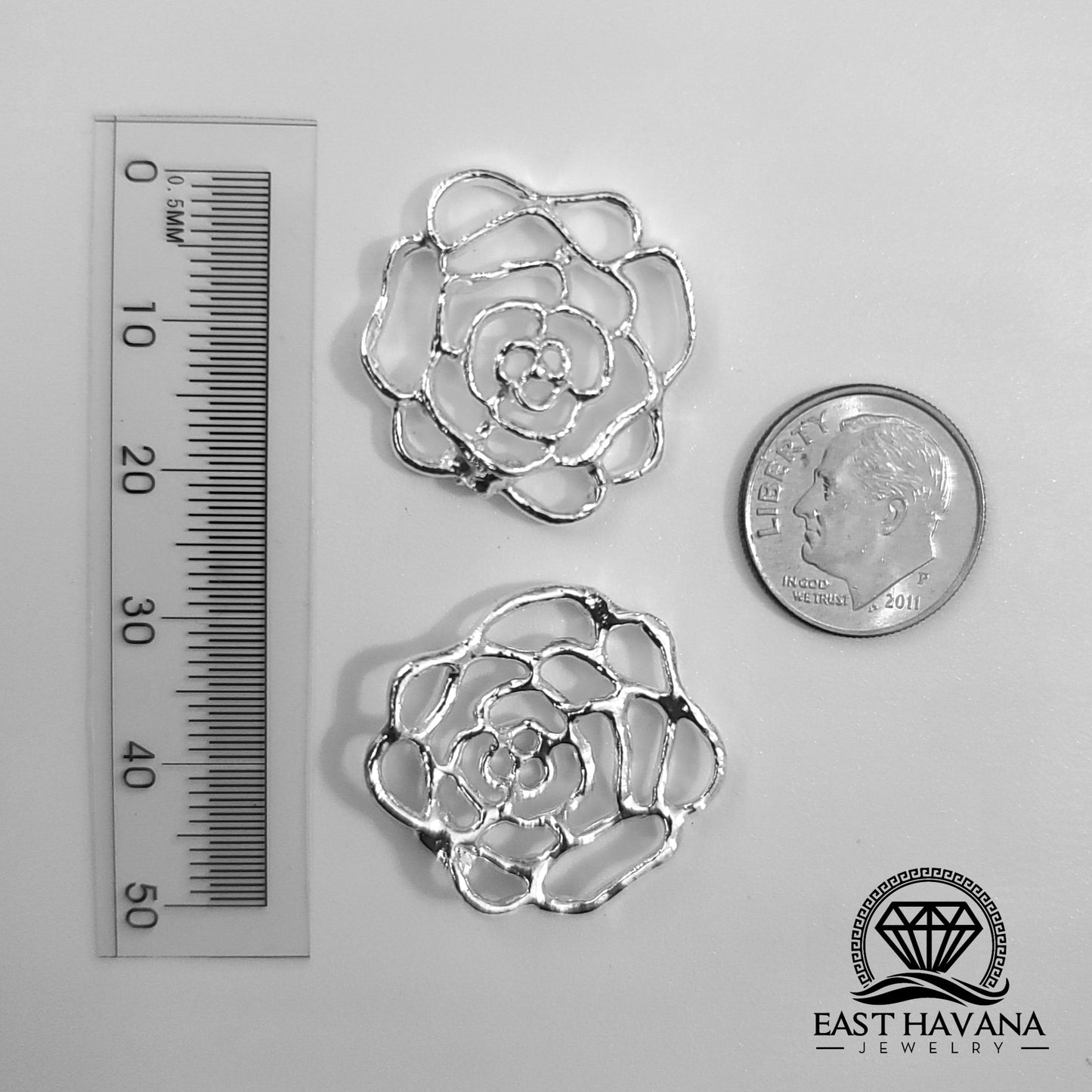 Rose .950 Silver Casting