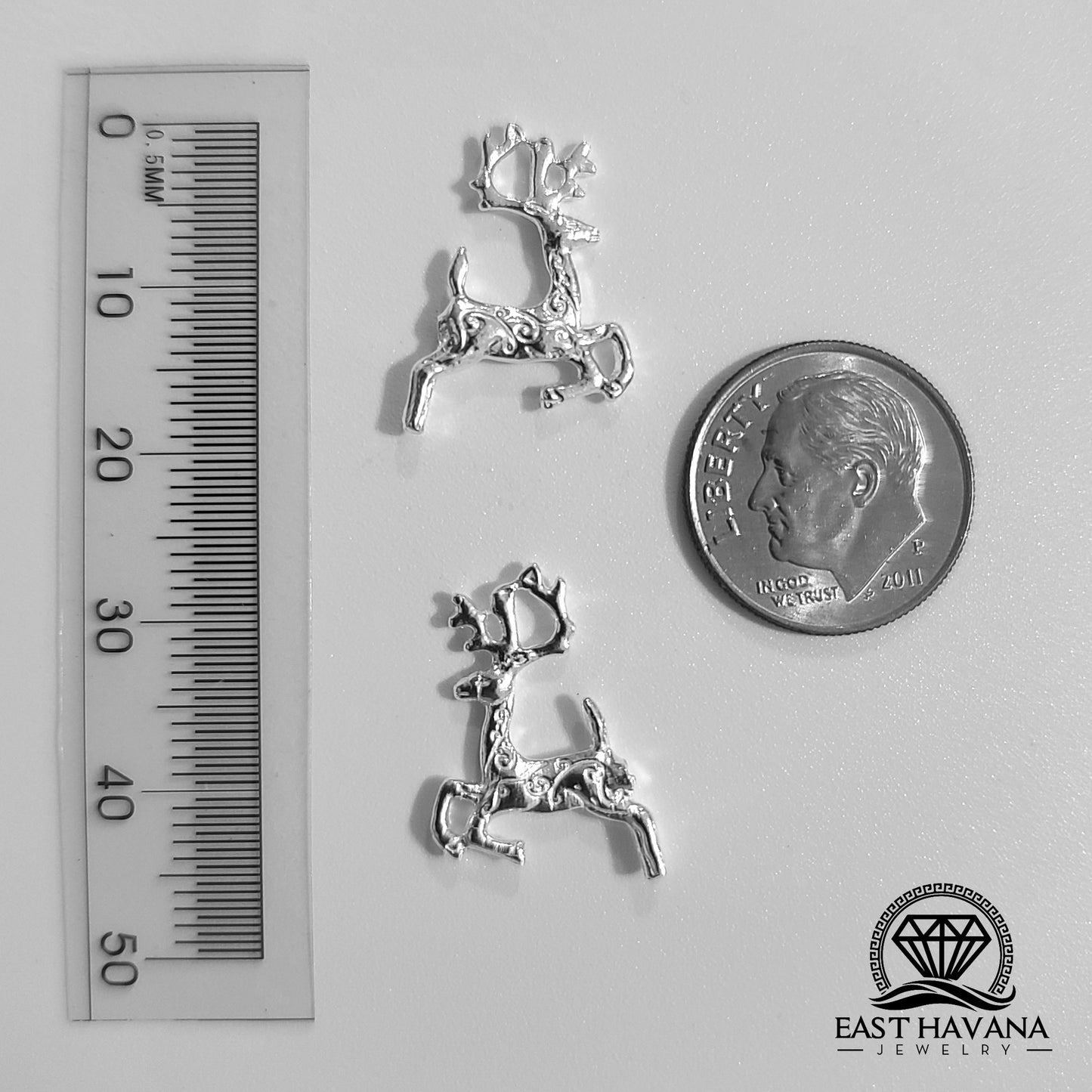 Ciervo, fundición de plata .950