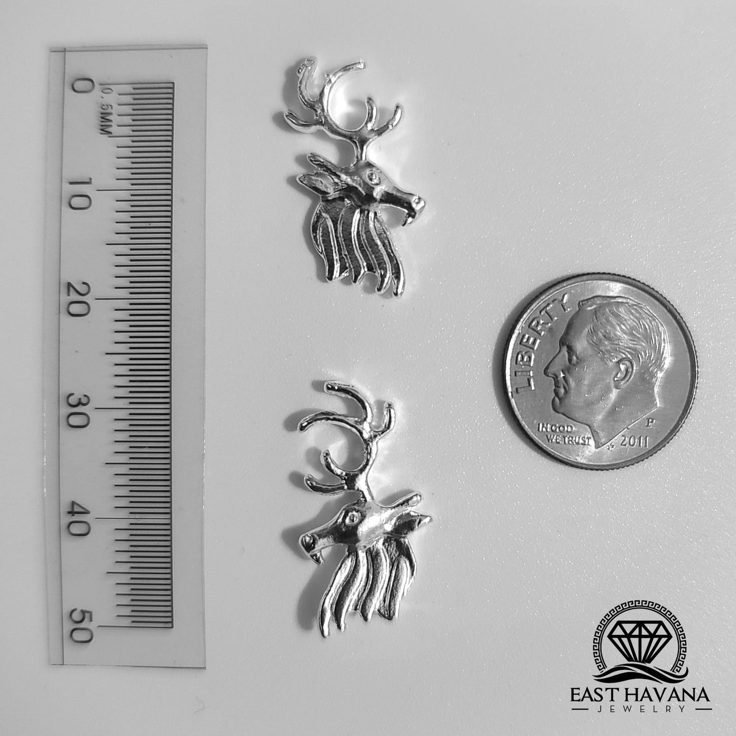 Ciervo, fundición de plata .950