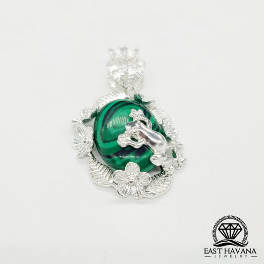 Pendentif amoureux de la nature en argent 950