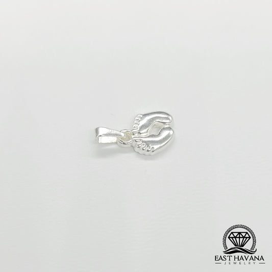 Colgante de plata de ley .950 con pies