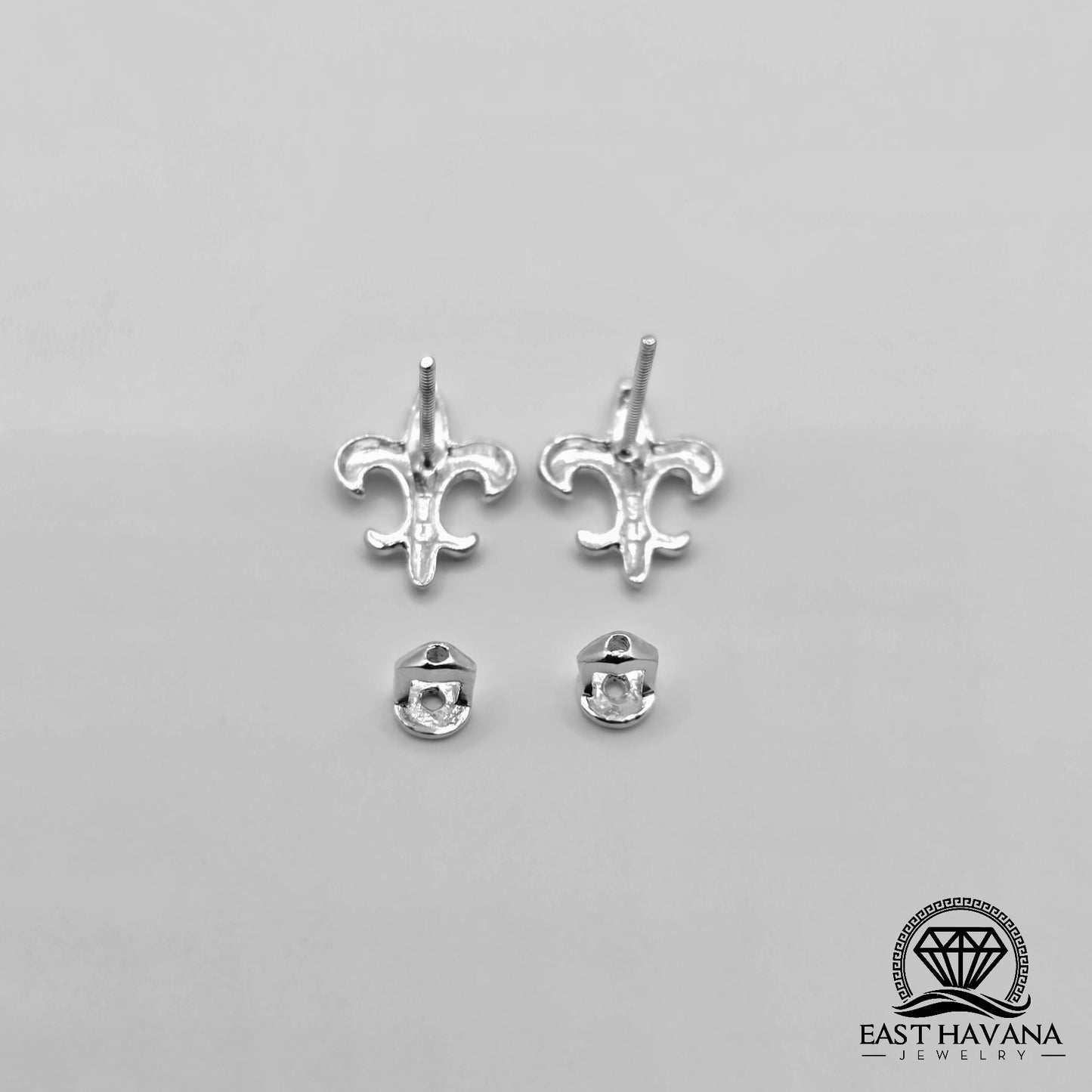 EARRINGS - Adornment Pair [left & right] with screw-on backs .950 Silver