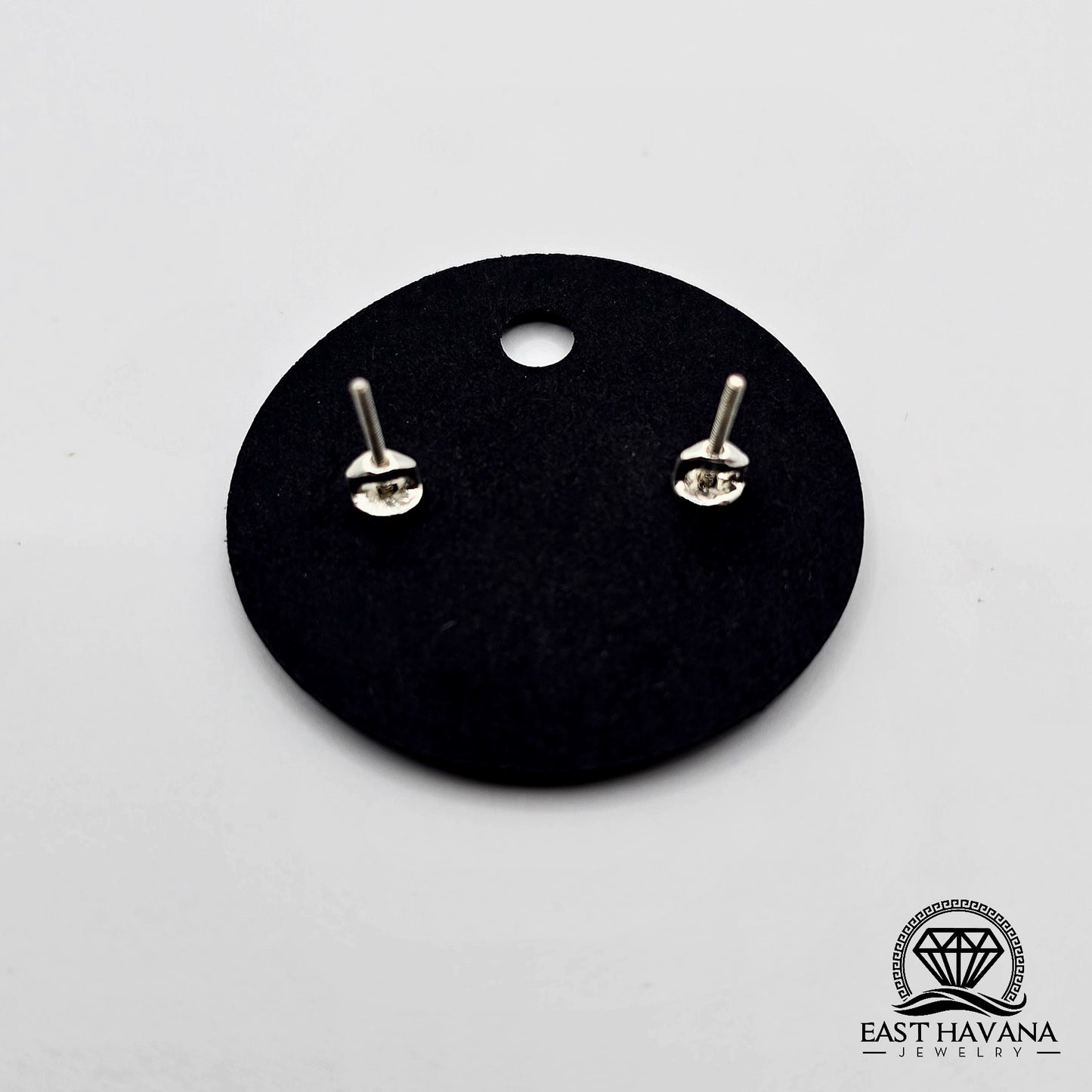 EARRINGS - Hibiscus Flower Pair [left & right] with screw-on backs .950 Silver