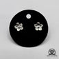EARRINGS - Flower Pair [left & right] with Flower screw-on backs .950 Silver