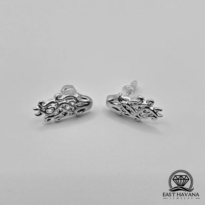 EARRINGS - Jellyfish Pair [left & right] with screw-on backs .950 Silver