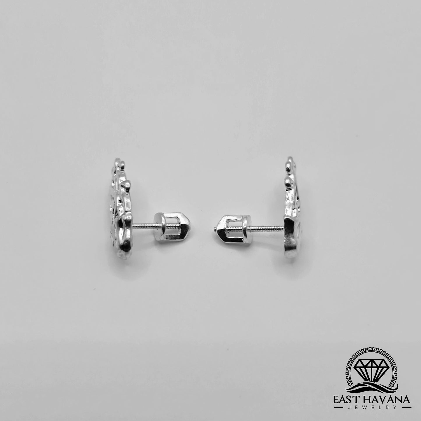 EARRINGS - Jellyfish Pair [left & right] with screw-on backs .950 Silver