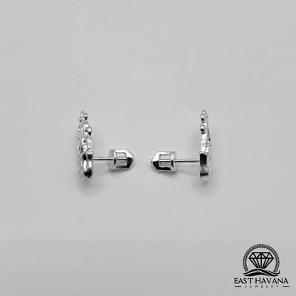 EARRINGS - Jellyfish Pair [left & right] with screw-on backs .950 Silver