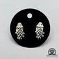 EARRINGS - Jellyfish Pair [left & right] with screw-on backs .950 Silver