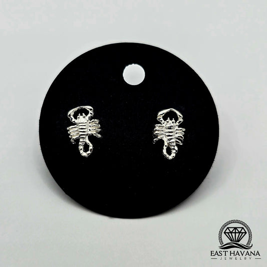 EARRINGS - Scorpion Pair [left & right] with screw-on backs .950 Silver