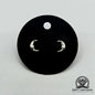 EARRINGS - Moon Pair [left & right] with screw-on backs .950 Silver