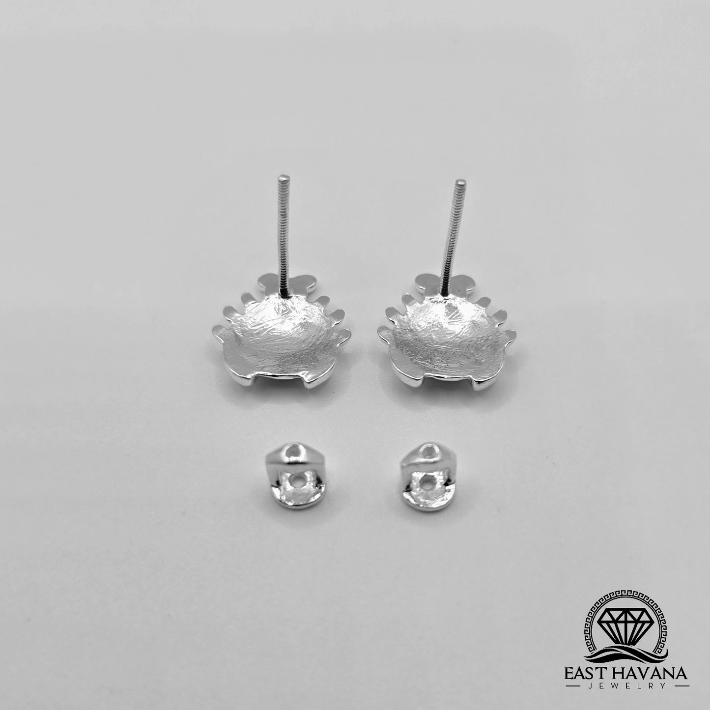 EARRINGS - Ladybug Pair [left & right] with screw-on backs .950 Silver