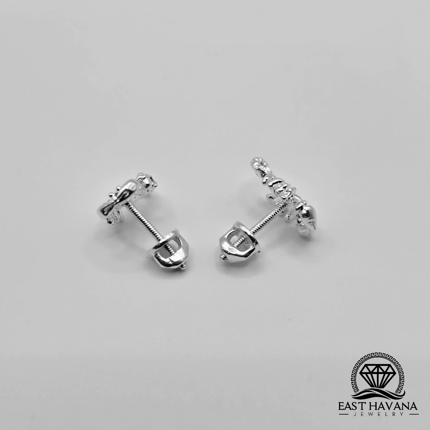 EARRINGS - Scorpion Pair [left & right] with screw-on backs .950 Silver