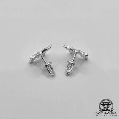 EARRINGS - Butterfly Pair [left & right] with screw-on backs .950 Silver