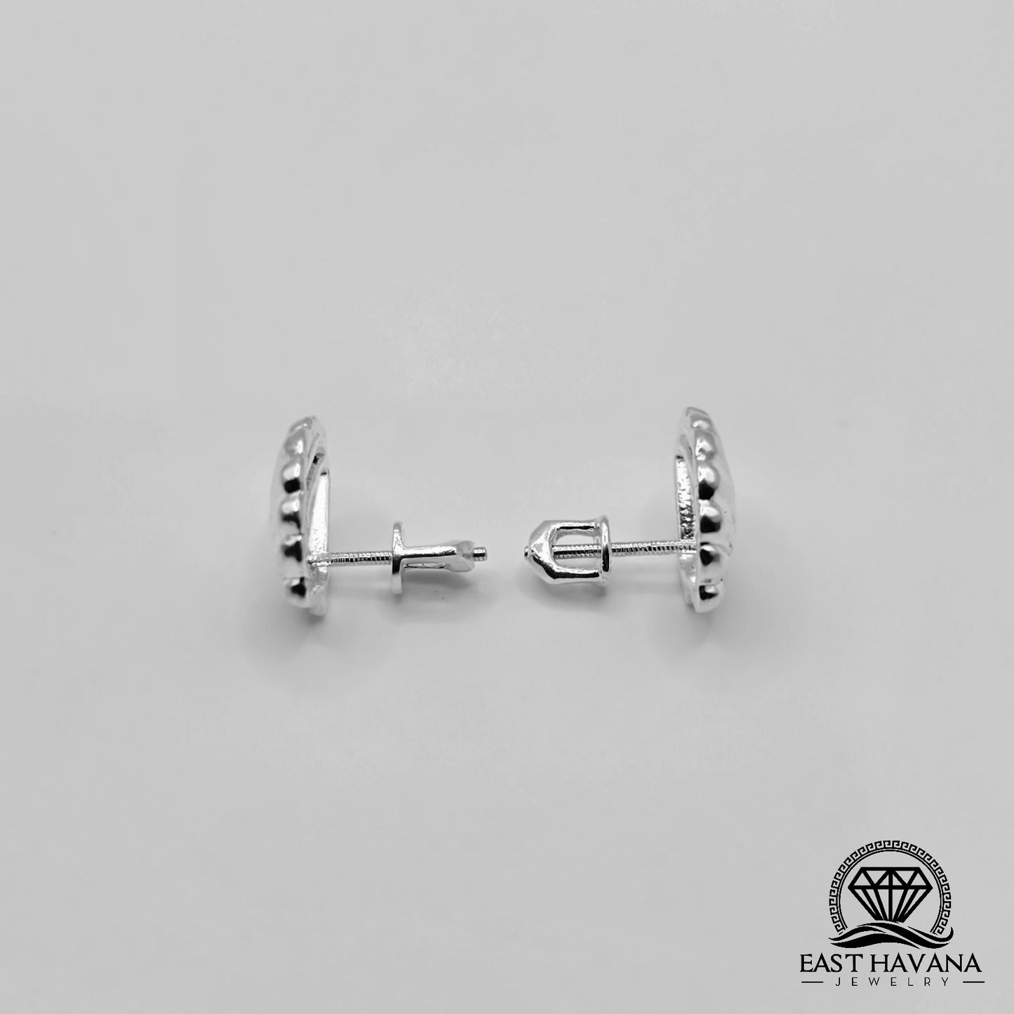 EARRINGS - Shell Pair [left & right] with screw-on backs .950 Silver