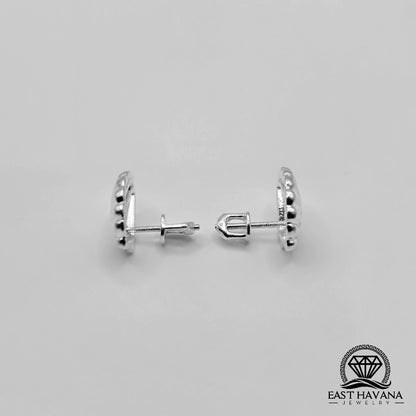 EARRINGS - Shell Pair [left & right] with screw-on backs .950 Silver