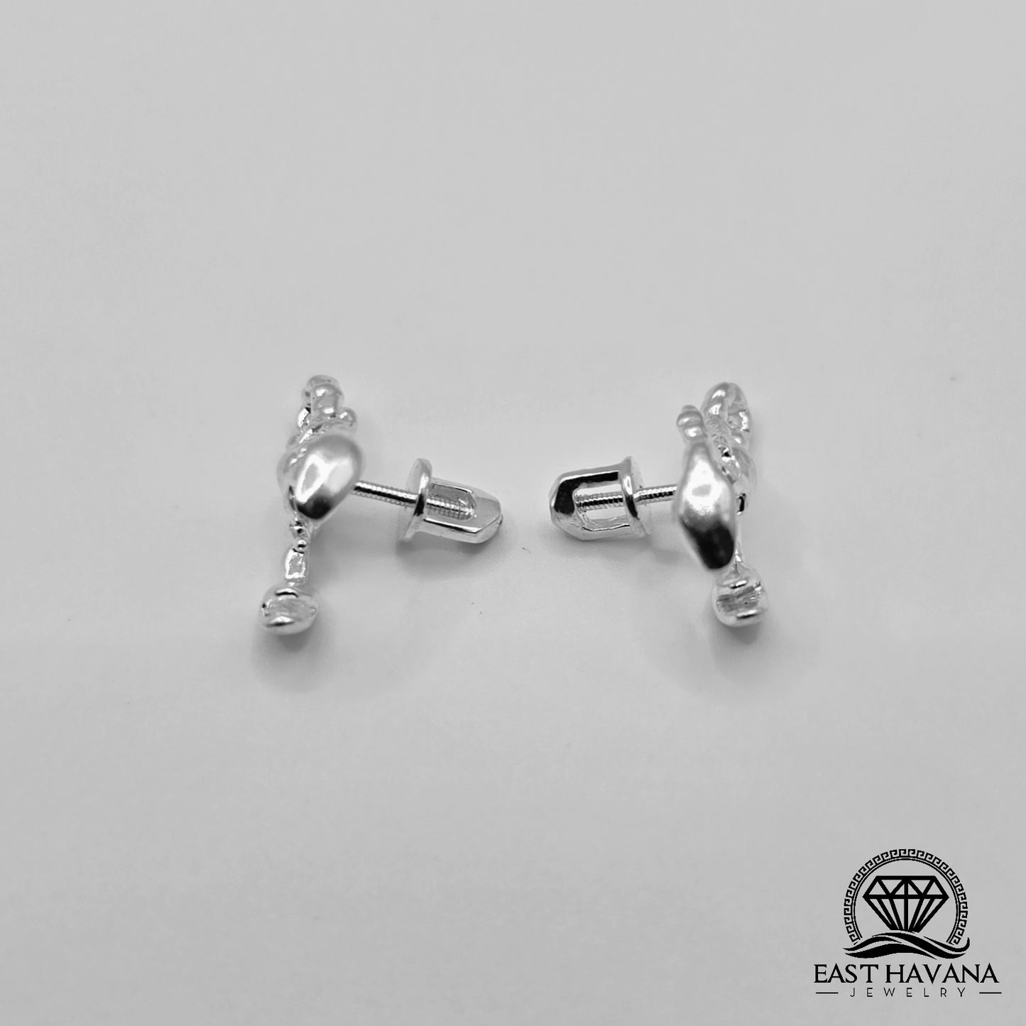 EARRINGS - Scorpion Pair [left & right] with screw-on backs .950 Silver