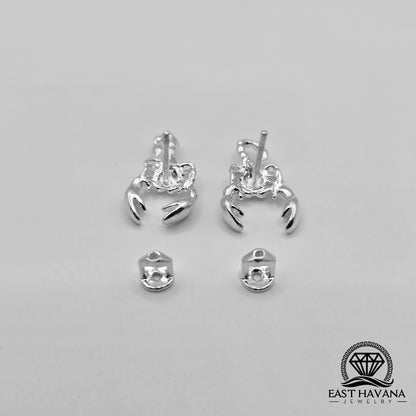 EARRINGS - Scorpion Pair [left & right] with screw-on backs .950 Silver