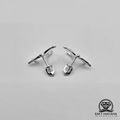 EARRINGS - Dragonfly Pair [left & right] with screw-on backs .950 Silver