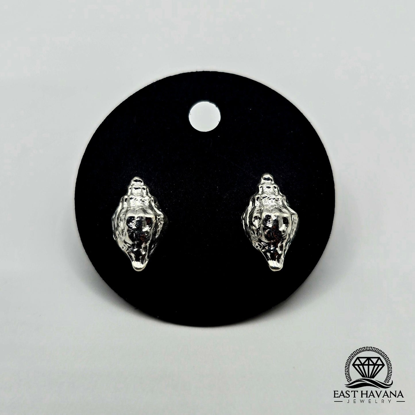 EARRINGS - Shell Pair [left & right] with screw-on backs .950 Silver