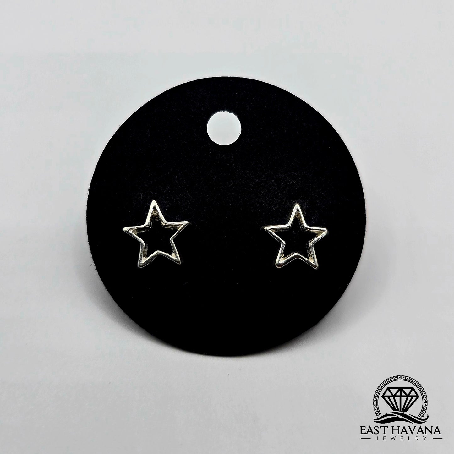 EARRINGS - Star Pair [left & right] with screw-on backs .950 Silver