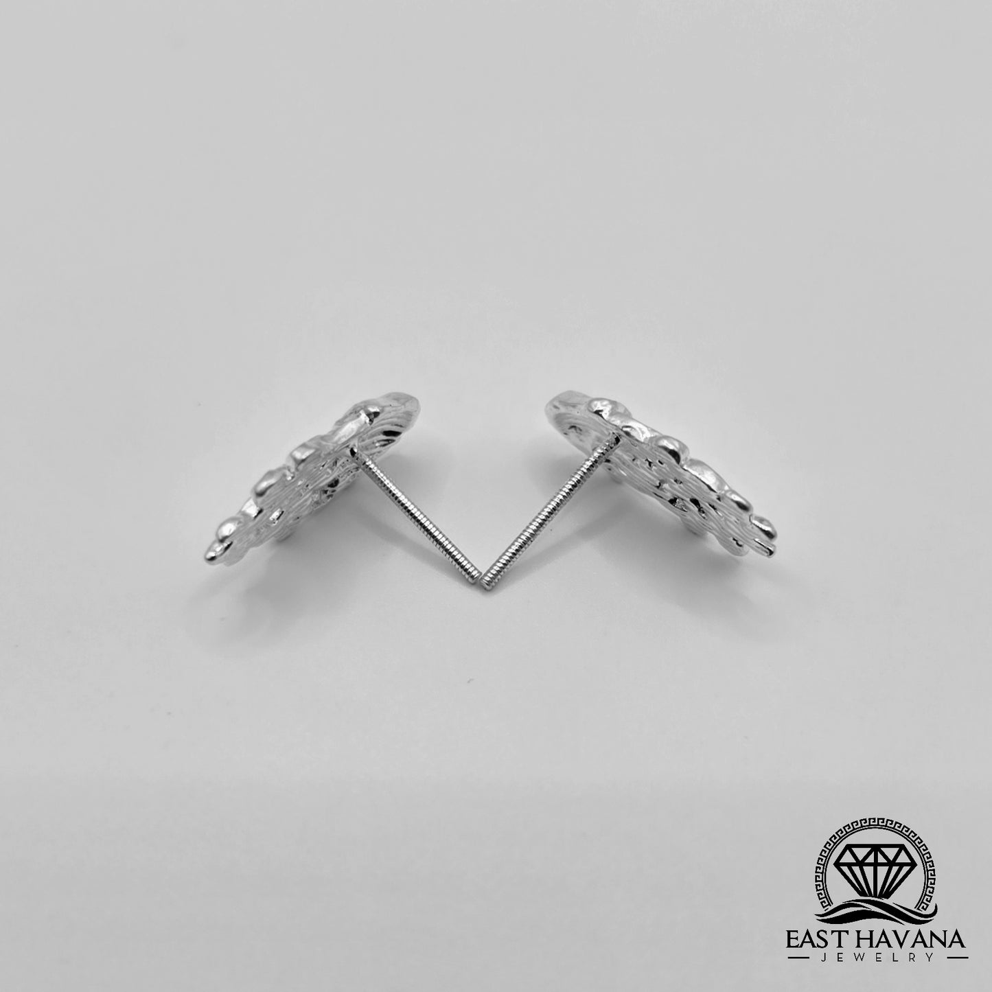 EARRINGS - Jellyfish Pair [left & right] with screw-on backs .950 Silver