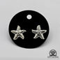 EARRINGS - Starfish Pair [left & right] with screw-on backs .950 Silver