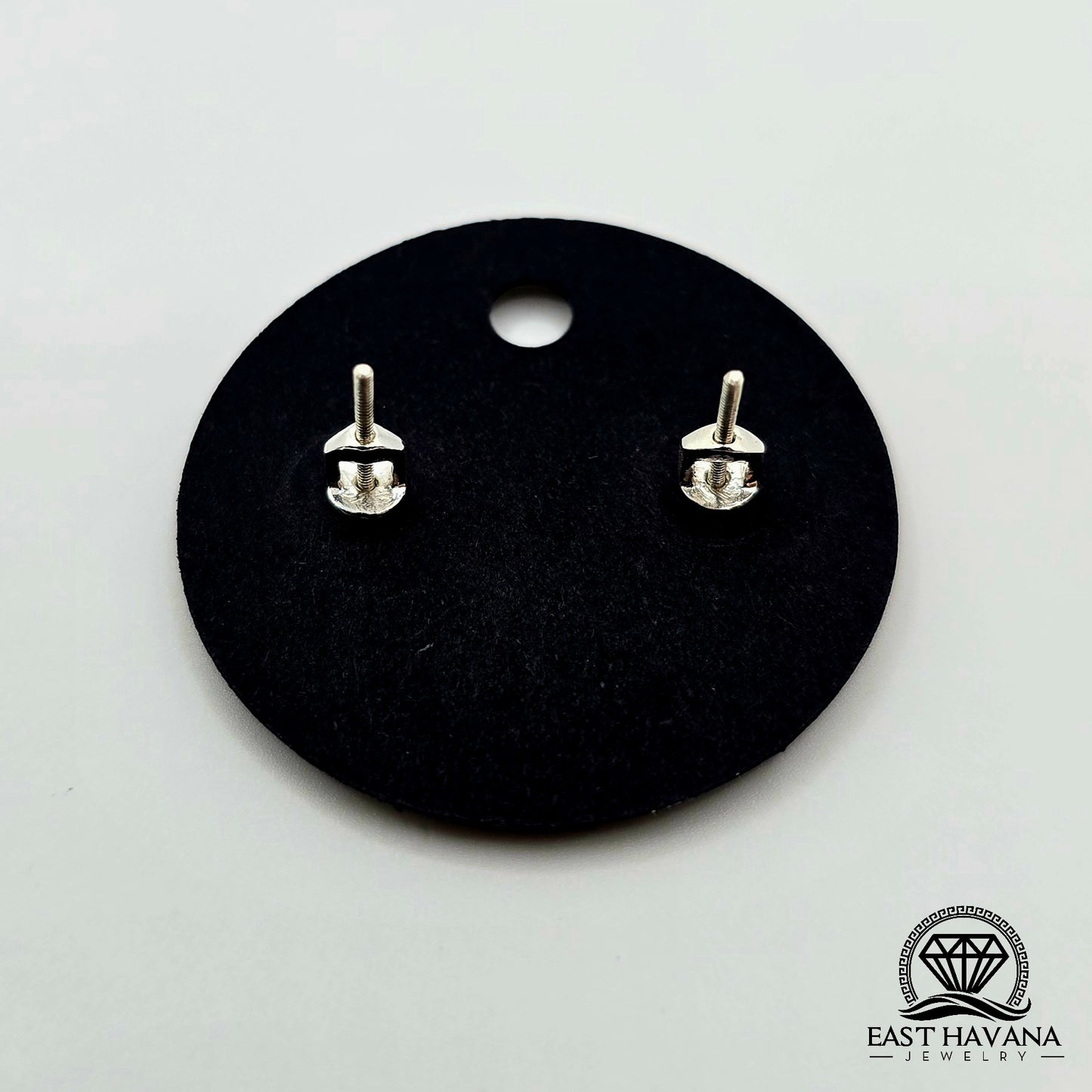 EARRINGS - Planet Saturn Pair [left & right] with screw-on backs .950 Silver