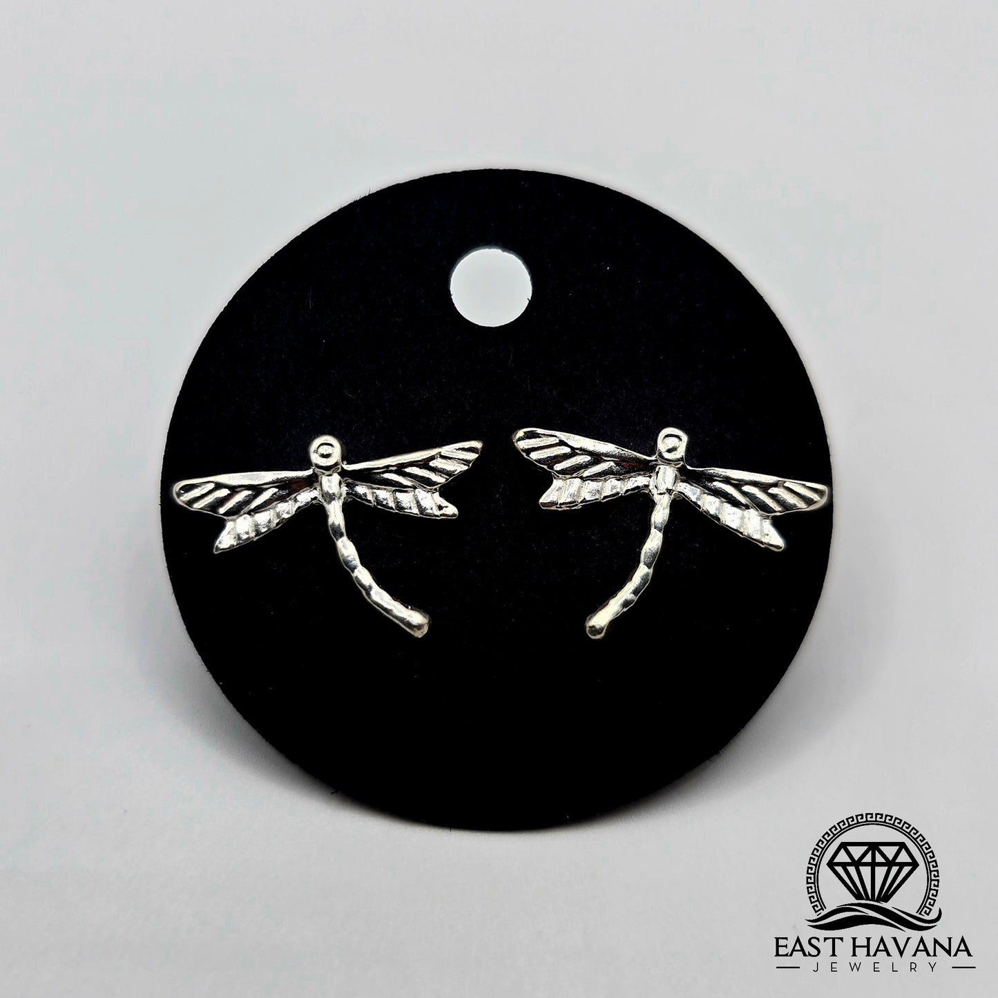 EARRINGS - Dragonfly Pair [left & right] with screw-on backs .950 Silver
