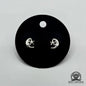EARRINGS - Moon Star Pair [left & right] with screw-on backs .950 Silver