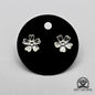 EARRINGS - Flower Pair [left & right] with screw-on backs .950 Silver