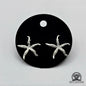 EARRINGS - Starfish Pair [left & right] with screw-on backs .950 Silver