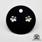 EARRINGS - Flower Pair [left & right] with Flower screw-on backs .950 Silver