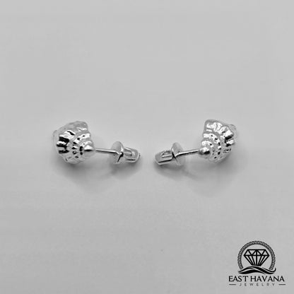 EARRINGS - Shell Pair [left & right] with screw-on backs .950 Silver