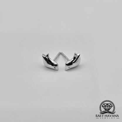 EARRINGS - Dove Pair [left & right] with screw-on backs .950 Silver