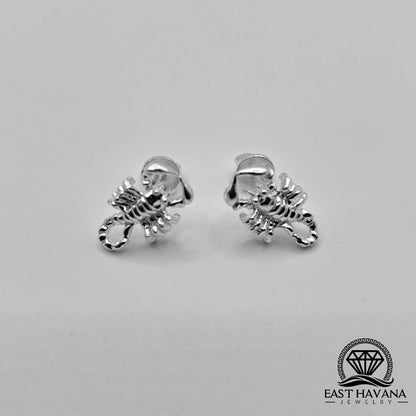 EARRINGS - Scorpion Pair [left & right] with screw-on backs .950 Silver