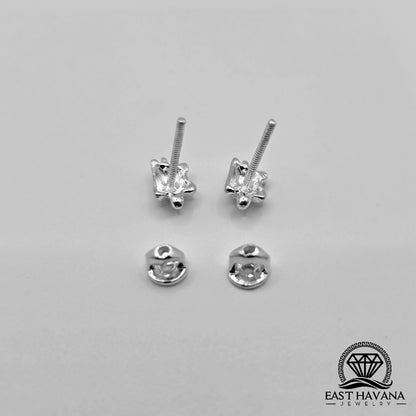EARRINGS - Turtle Pair [left & right] with screw-on backs .950 Silver