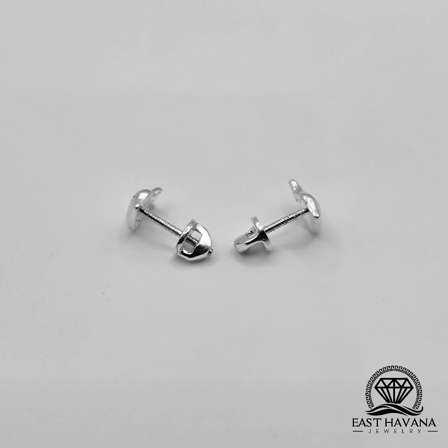 EARRINGS - Dove Pair [left & right] with screw-on backs .950 Silver