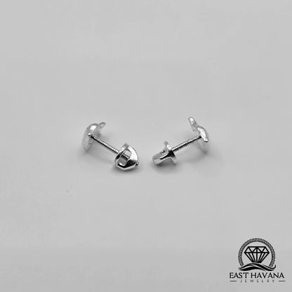 EARRINGS - Dove Pair [left & right] with screw-on backs .950 Silver