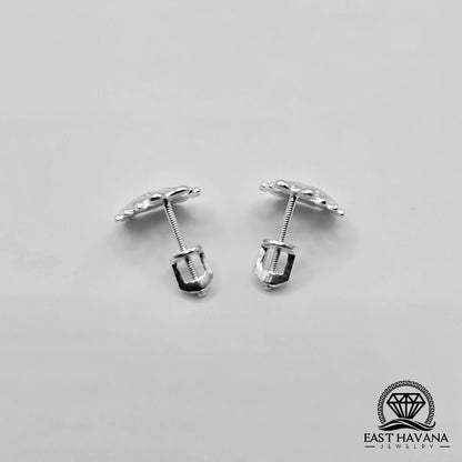 EARRINGS - Ladybug Pair [left & right] with screw-on backs .950 Silver