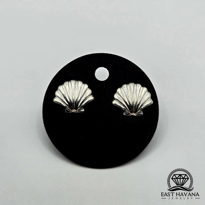 EARRINGS - Shell Pair [left & right] with screw-on backs .950 Silver