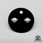 EARRINGS - Planet Saturn Pair [left & right] with screw-on backs .950 Silver