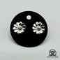 EARRINGS - Flower Pair [left & right] with Flower screw-on backs .950 Silver