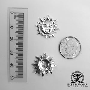 Sun Face .950 Silver Casting