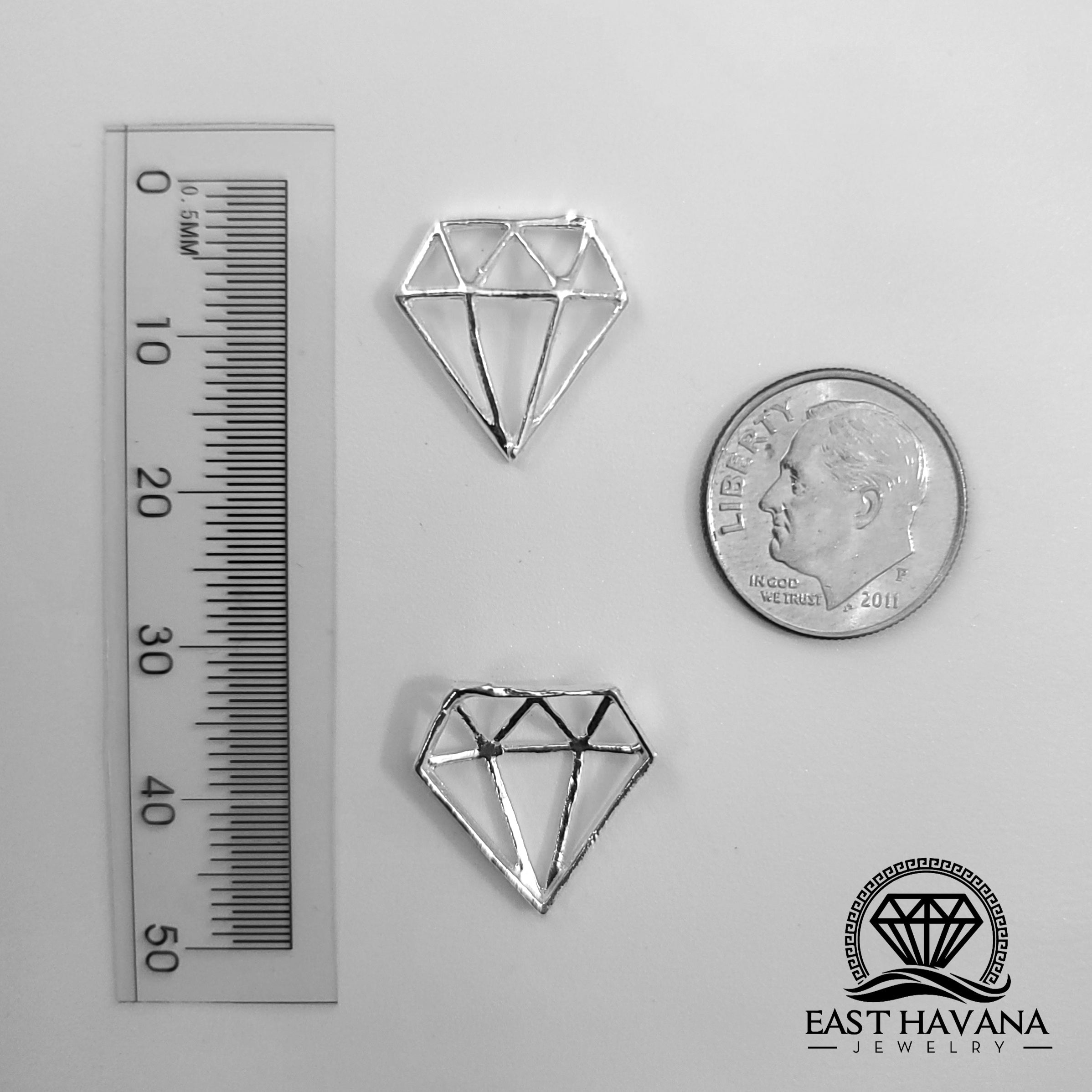 Diamond .950 Silver Casting