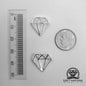 Diamond .950 Silver Casting