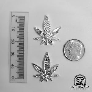 Marijuana Leaf .950 Silver Casting