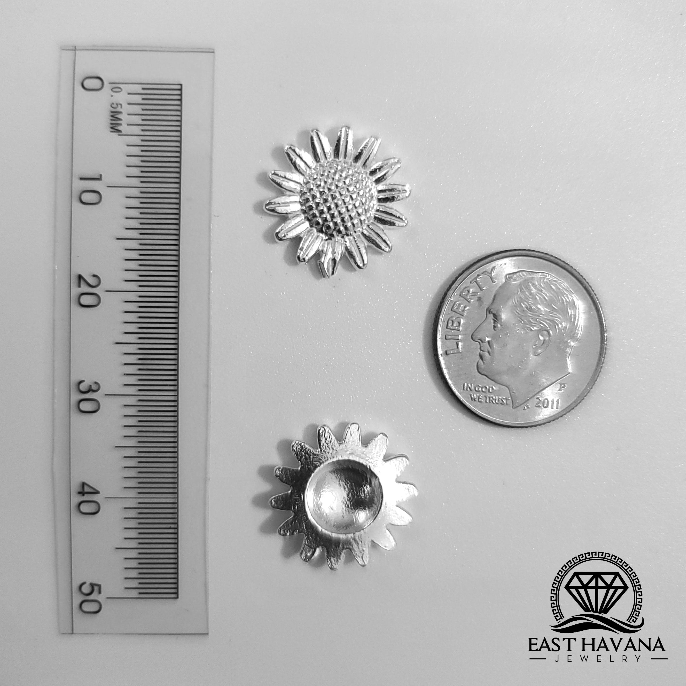 Sunflower .950 Silver Casting