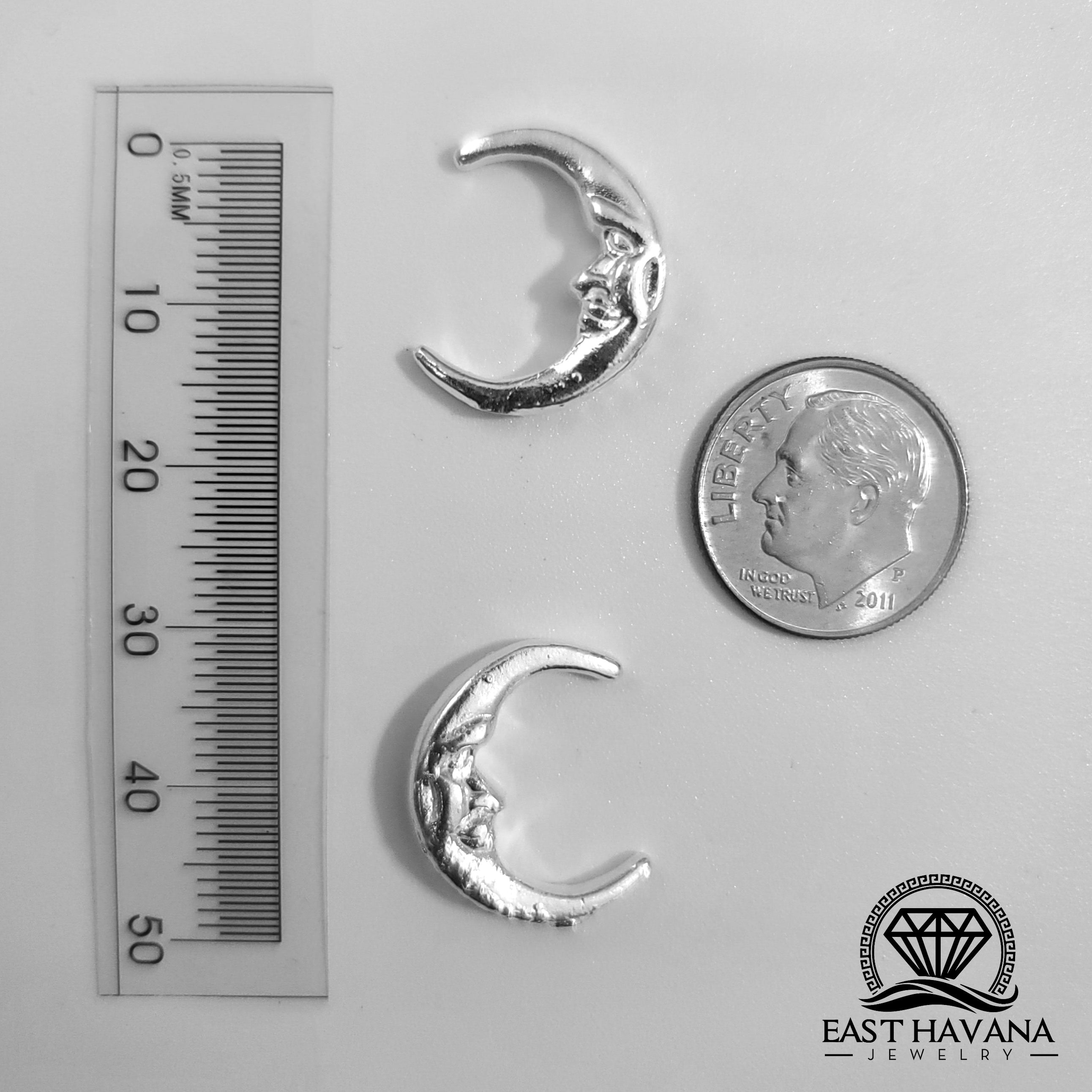 Moon Face .950 Silver Casting