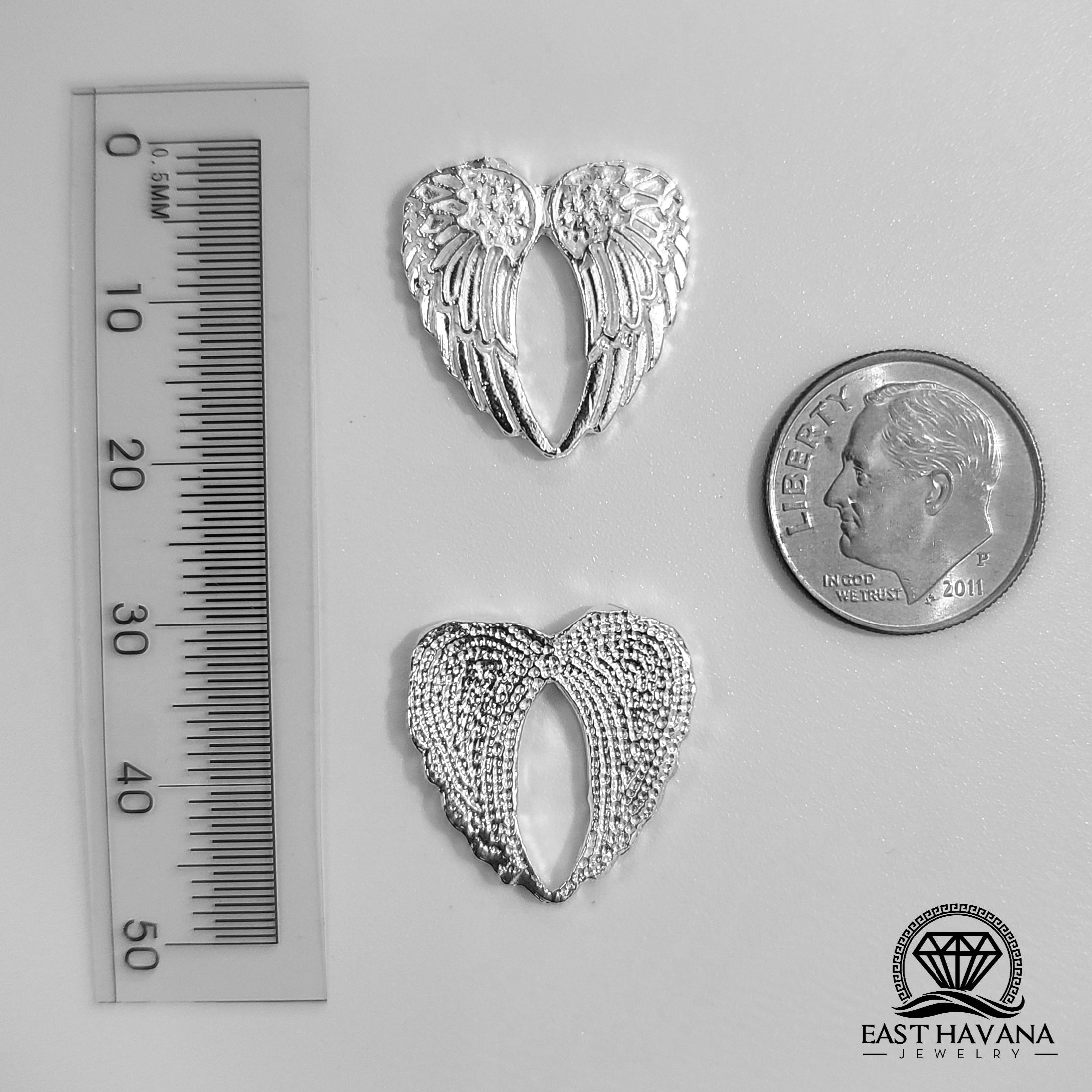 Wing Heart .950 Silver Casting