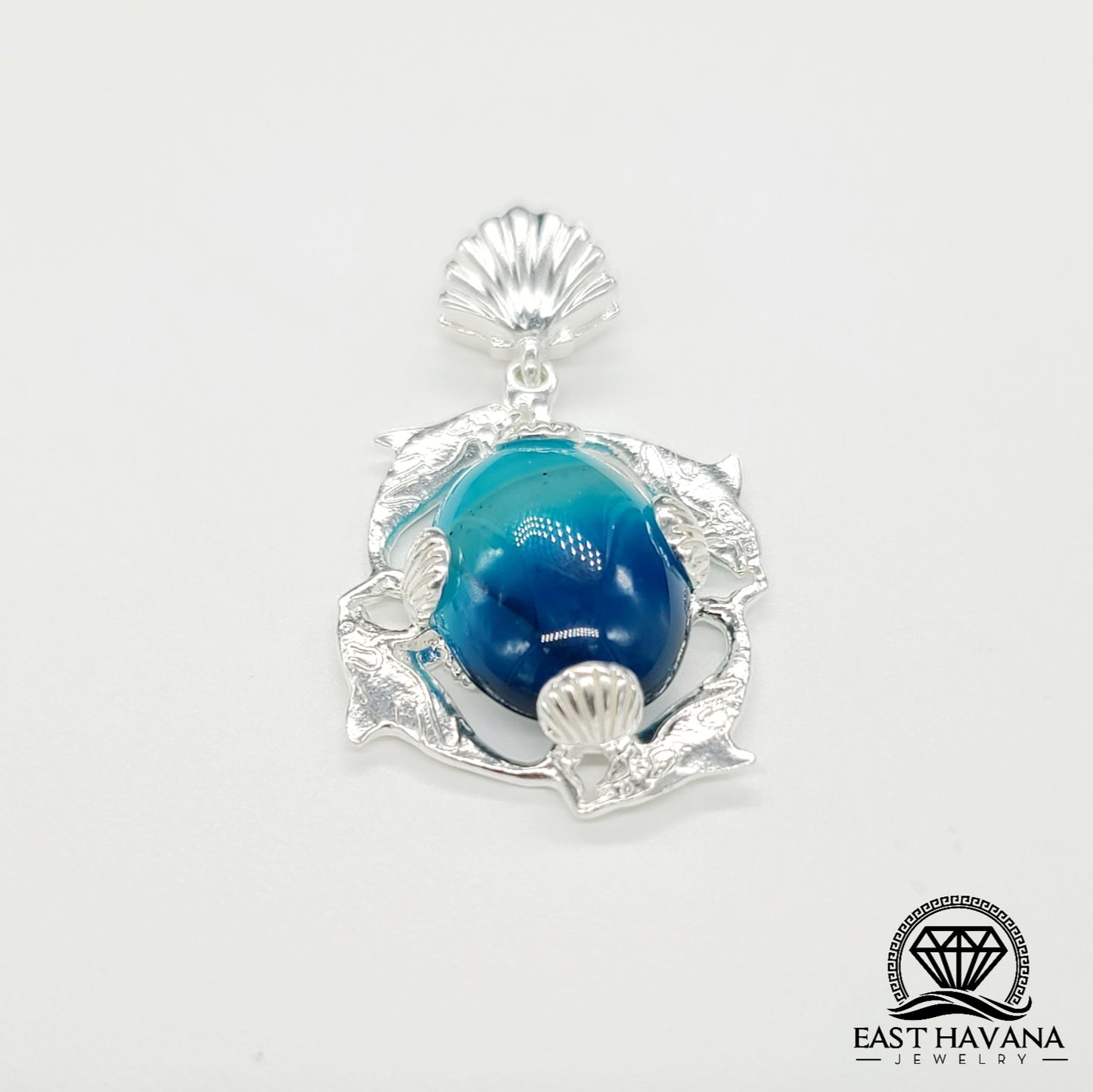 Ensemble pendentif et boucles d'oreilles Sea Lover en argent 950